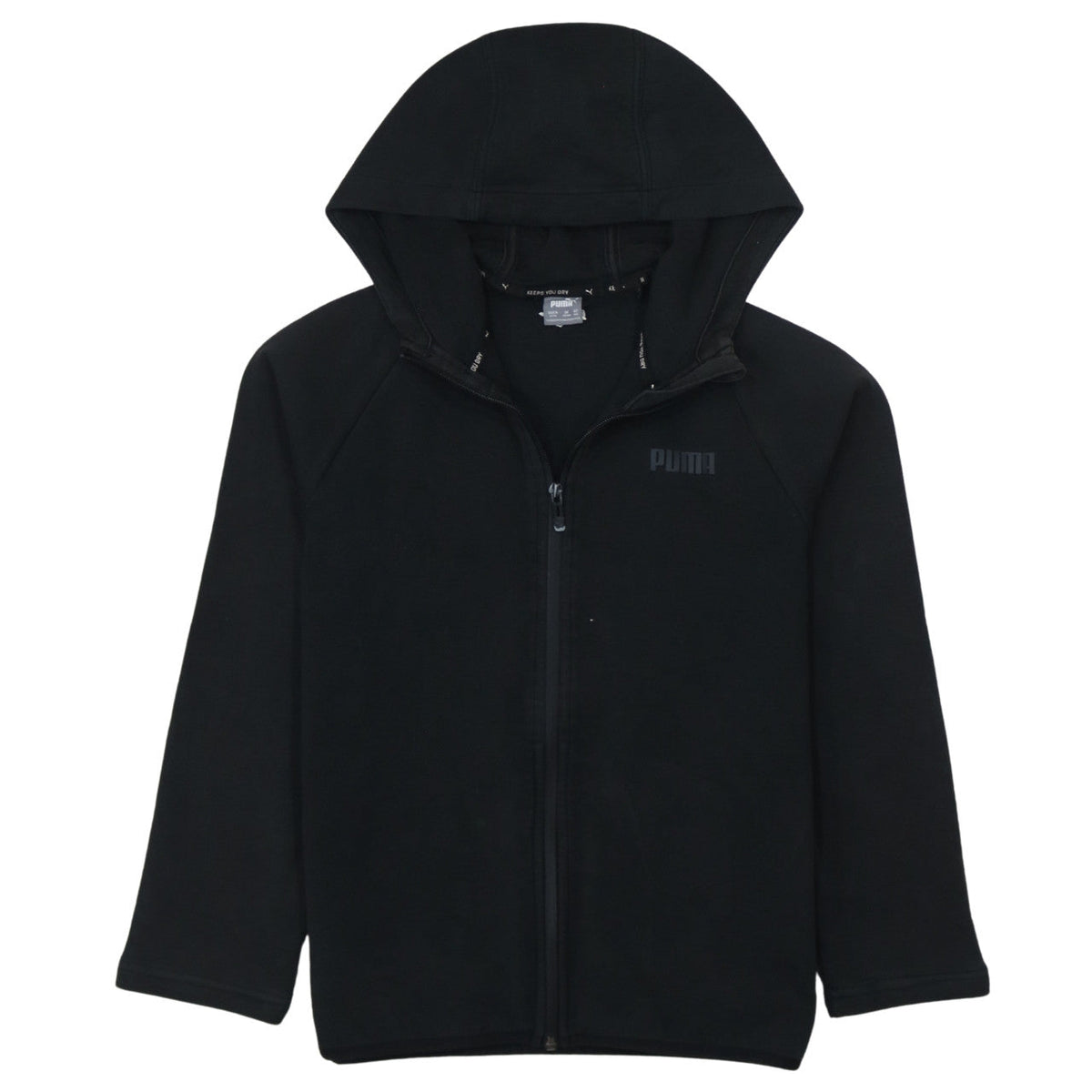 Puma Boys Black Full Zip Hoodie 15-16 Years Hooded Sweatshirt