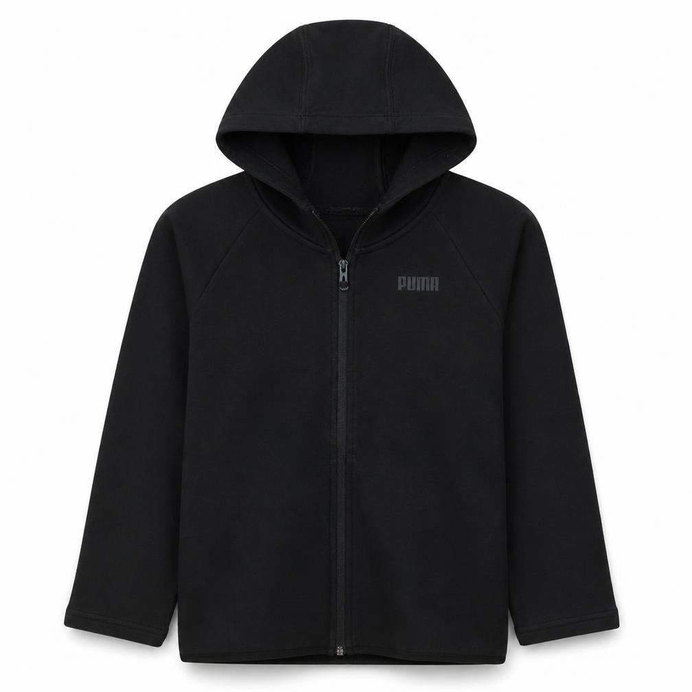 Puma Boys Black Full Zip Hoodie 15-16 Years Hooded Sweatshirt