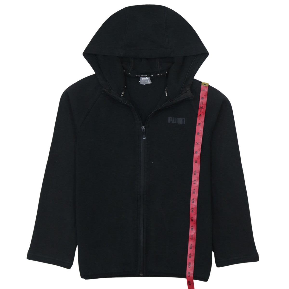 Puma Boys Black Full Zip Hoodie 15-16 Years Hooded Sweatshirt