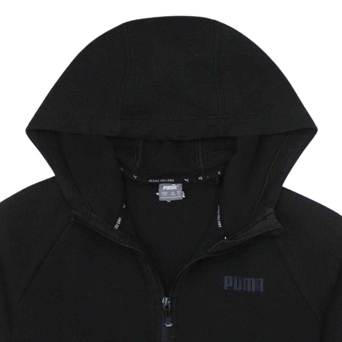 Puma Boys Black Full Zip Hoodie 15-16 Years Hooded Sweatshirt
