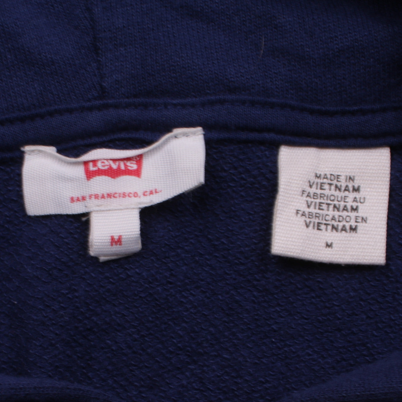 Levi's Men's Blue Full Zip Hoodie M Logo Graphic Sweatshirt