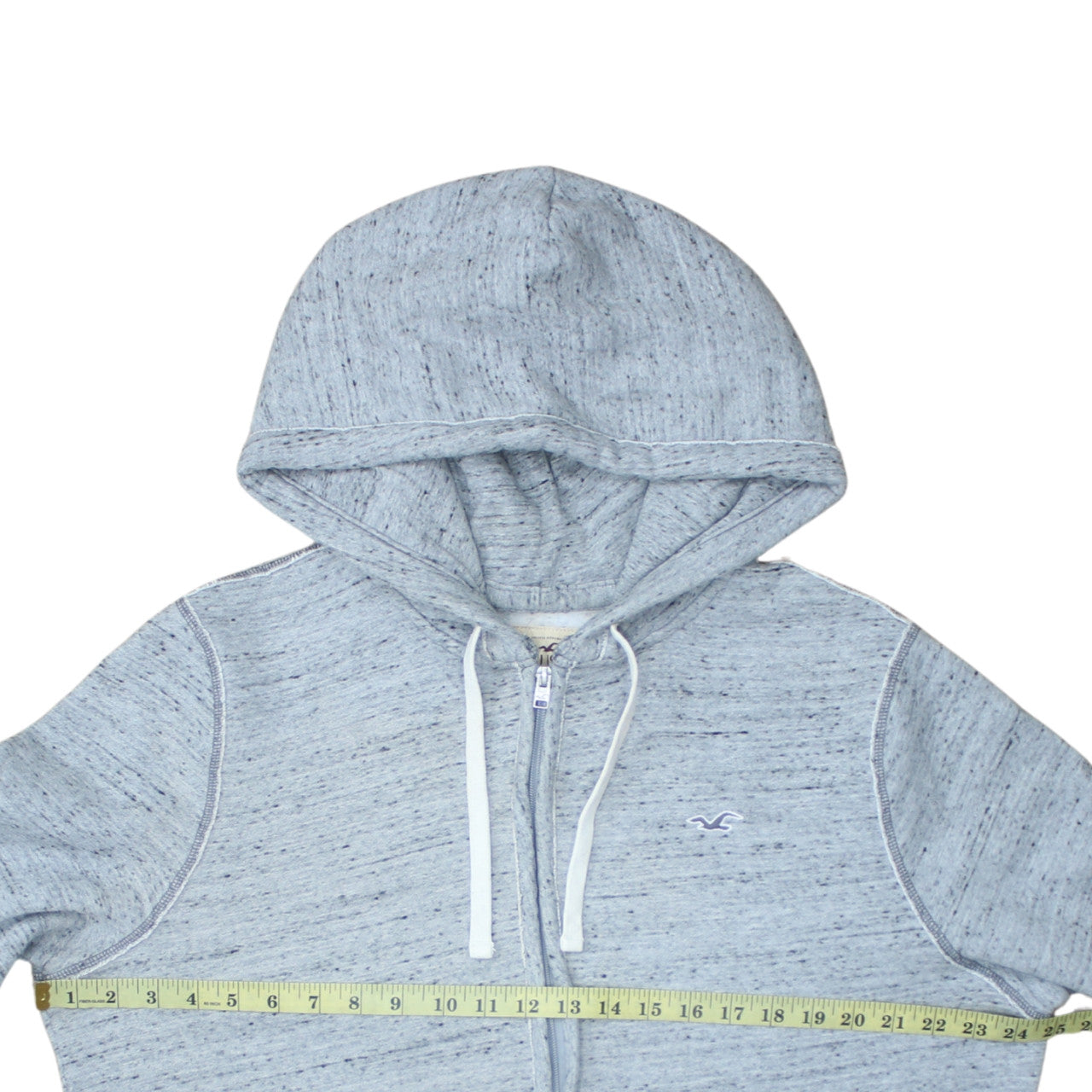 Hollister Men’s Grey XL Full Zip Fleece Hoodie