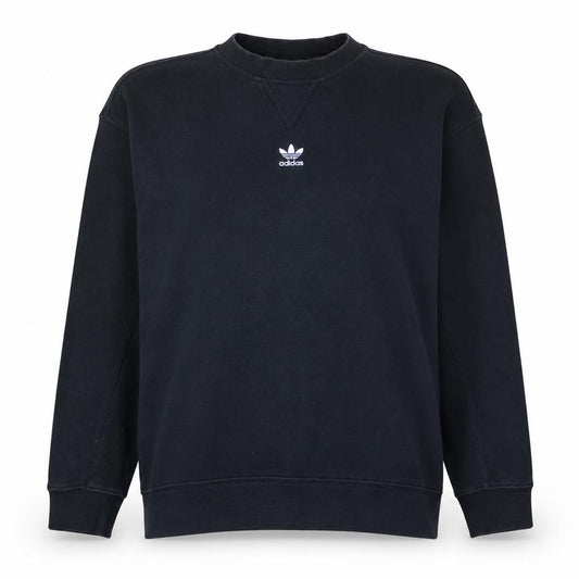 Adidas Womens Black Crew Neck Pullover Sweatshirt Size 6 XS