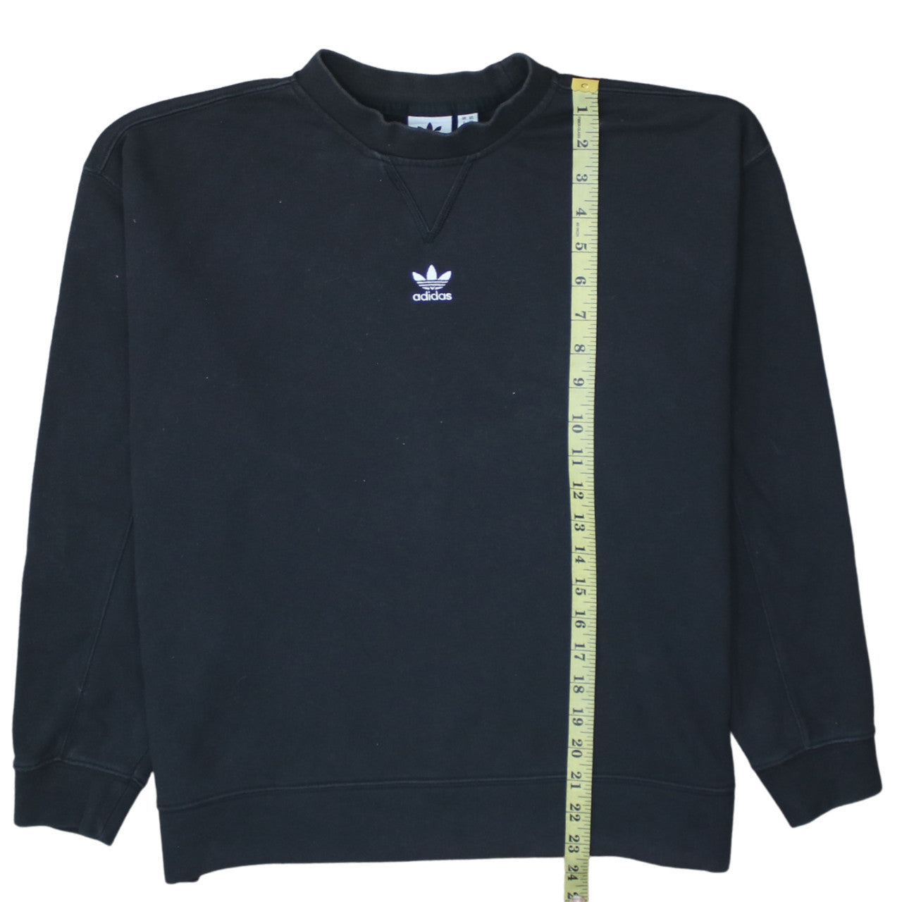 Adidas Womens Black Crew Neck Pullover Sweatshirt Size 6 XS