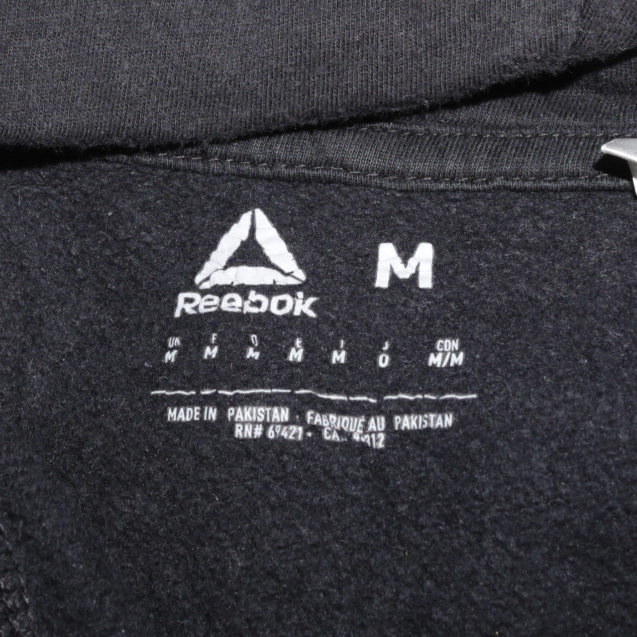 Reebok Men's Black CrossFit Pullover Hoodie M Regular Fit