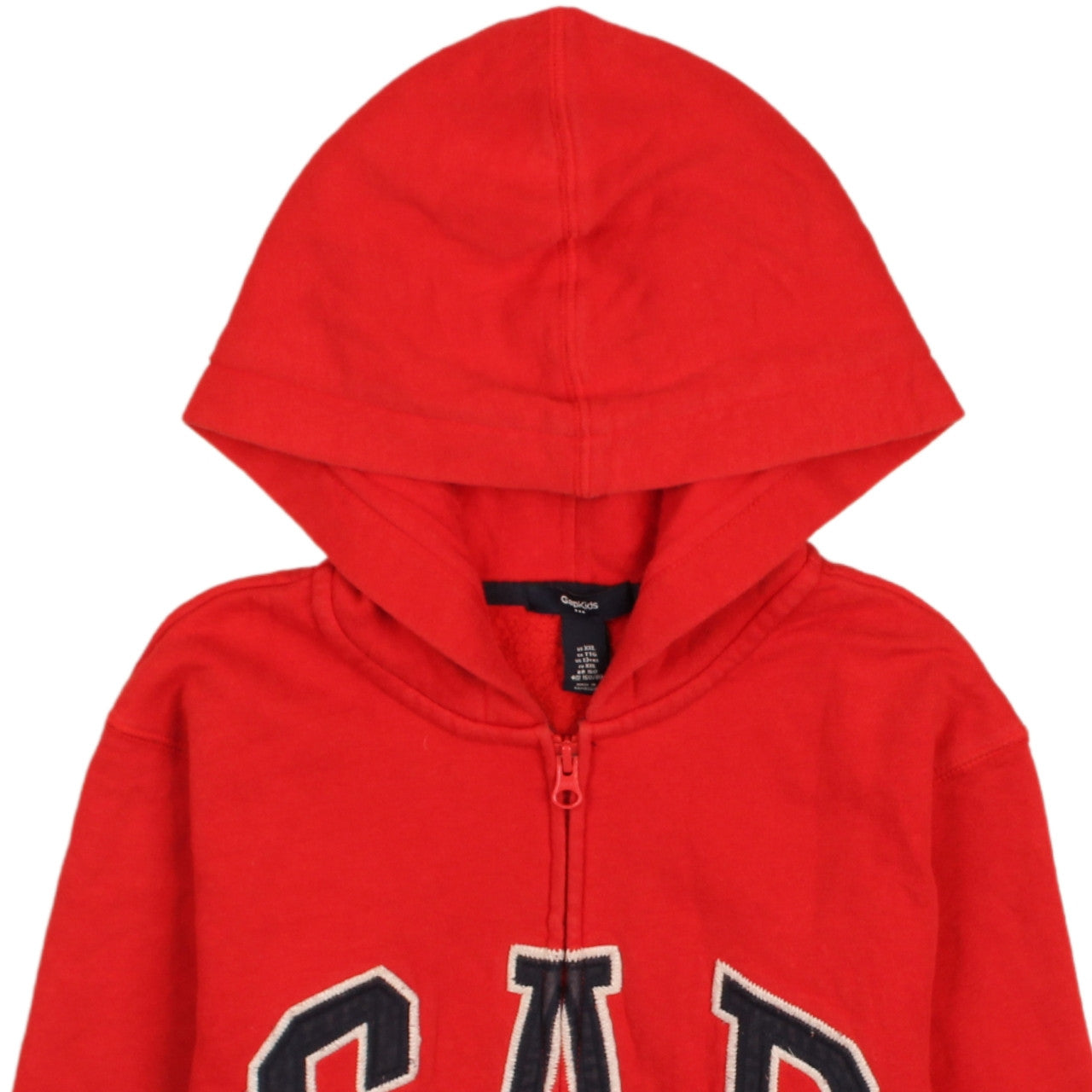 GapKids Boys Red Full Zip Hoodie 13 Years Embroidered Logo