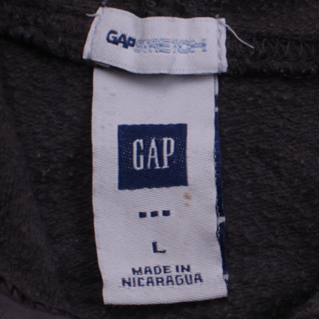GAP Women Black Pullover Hoodie L Hooded Logo Sweatshirt