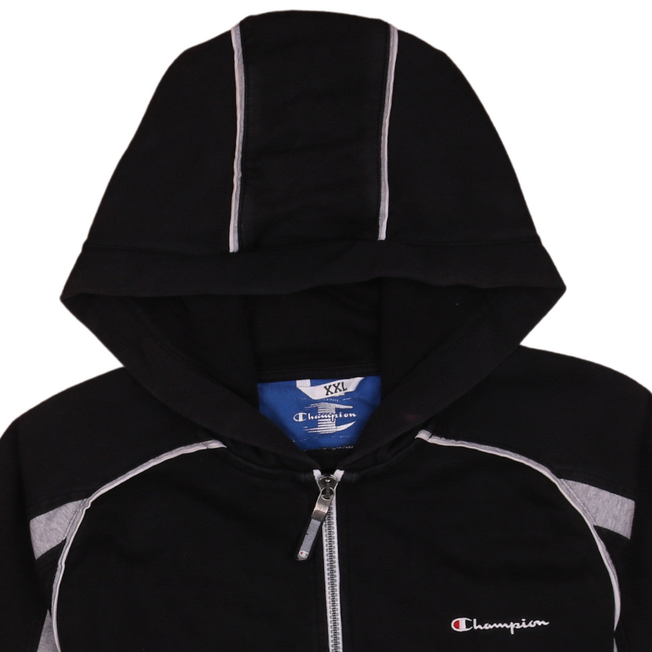 Champion Men's Black 2XL Full Zip Hoodie Sports Style