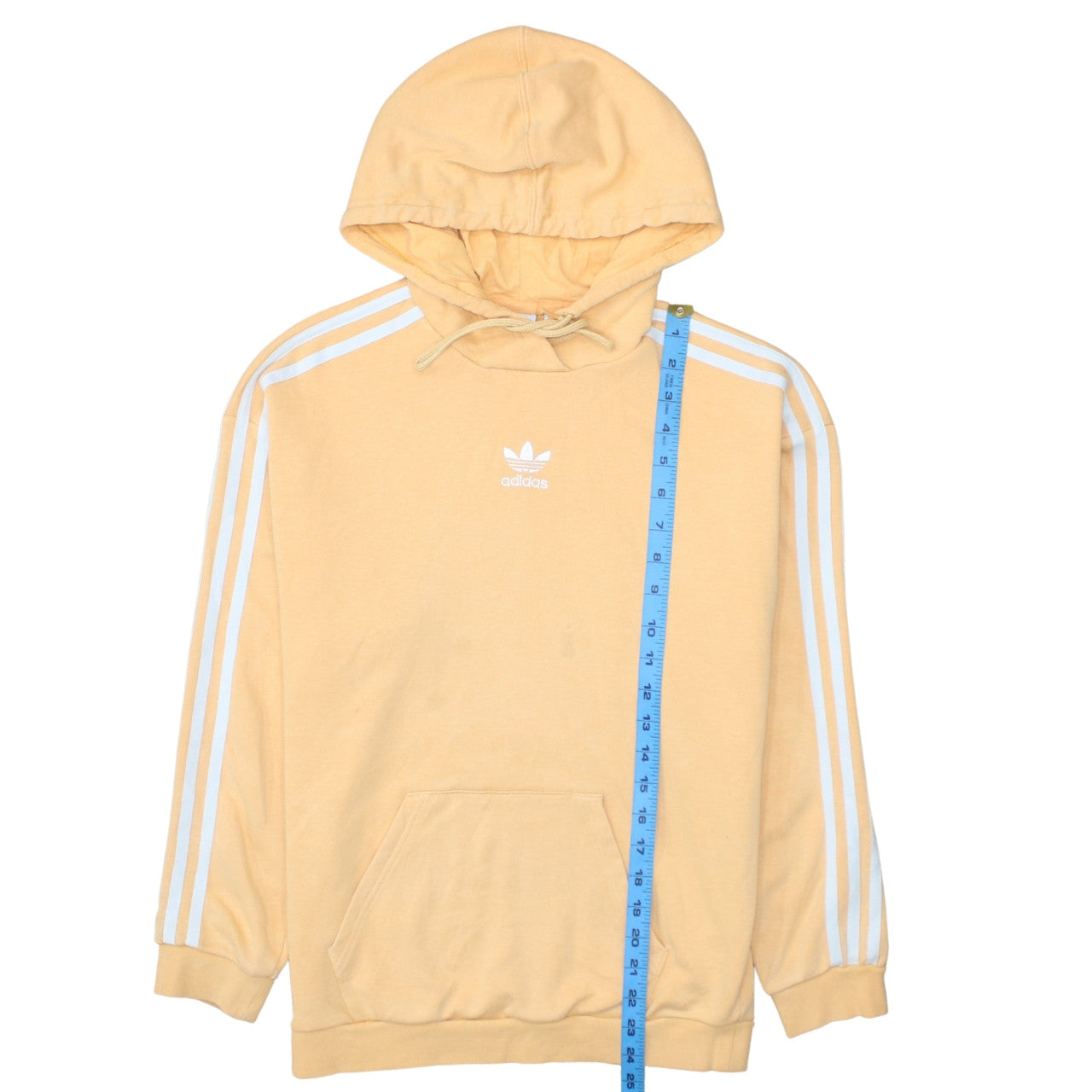 Adidas Women’s Beige Pullover Hoodie XS Relaxed Fit Cotton Blend