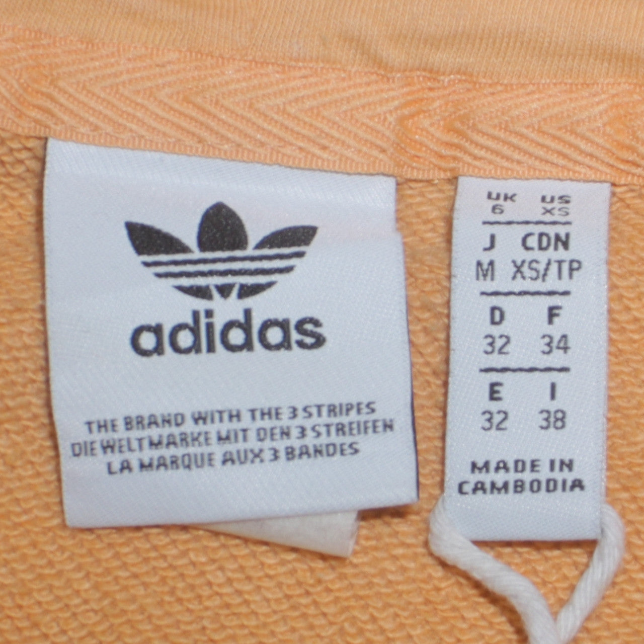 Adidas Women’s Beige Pullover Hoodie XS Relaxed Fit Cotton Blend
