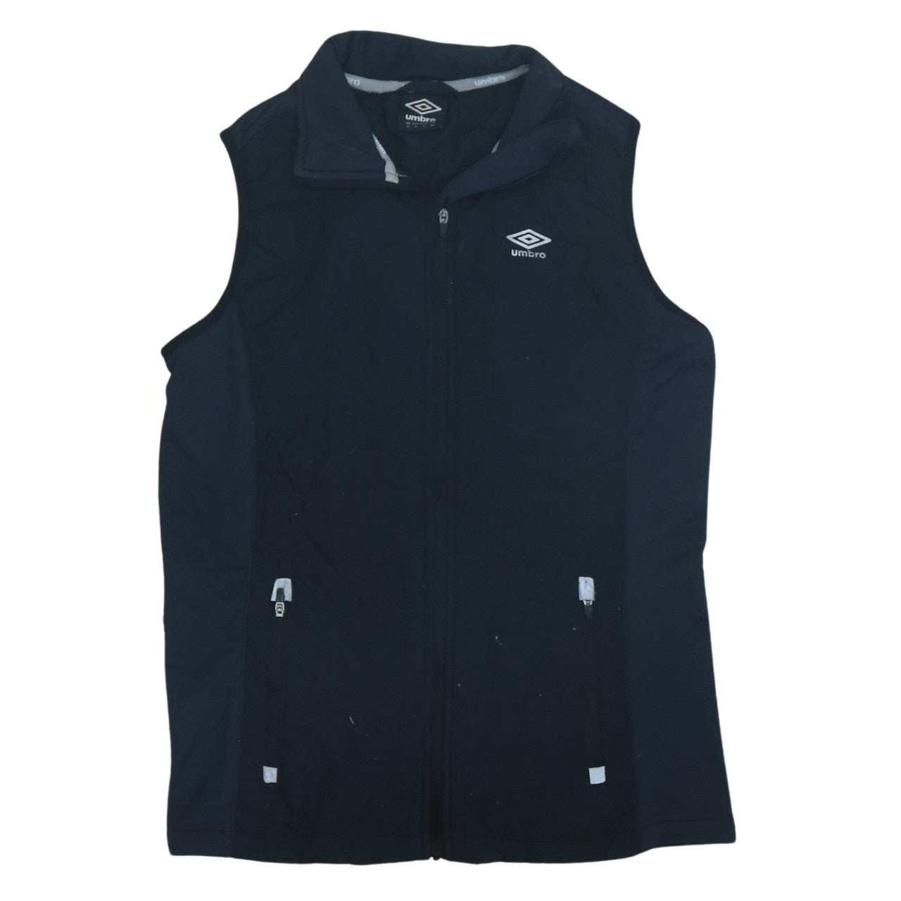 Umbro Women's Black Softshell Waistcoat Size 8 Sleeveless Zip Vest