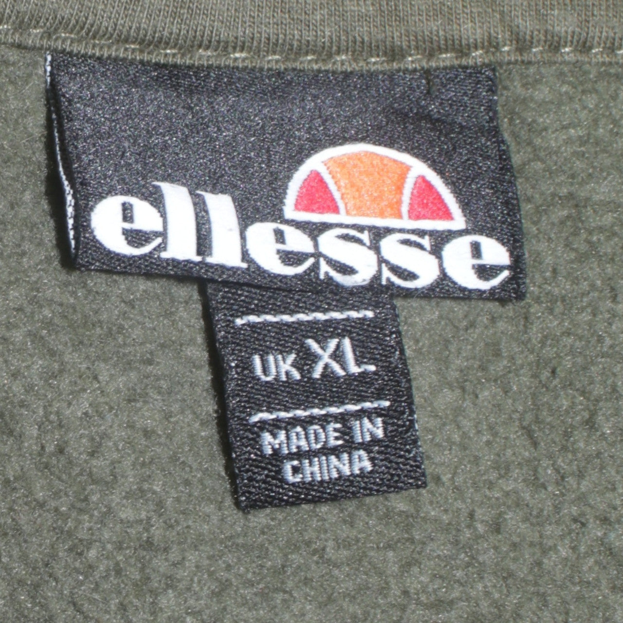Ellesse Men's Green Pullover Hoodie XL Logo Fleece Sweatshirt