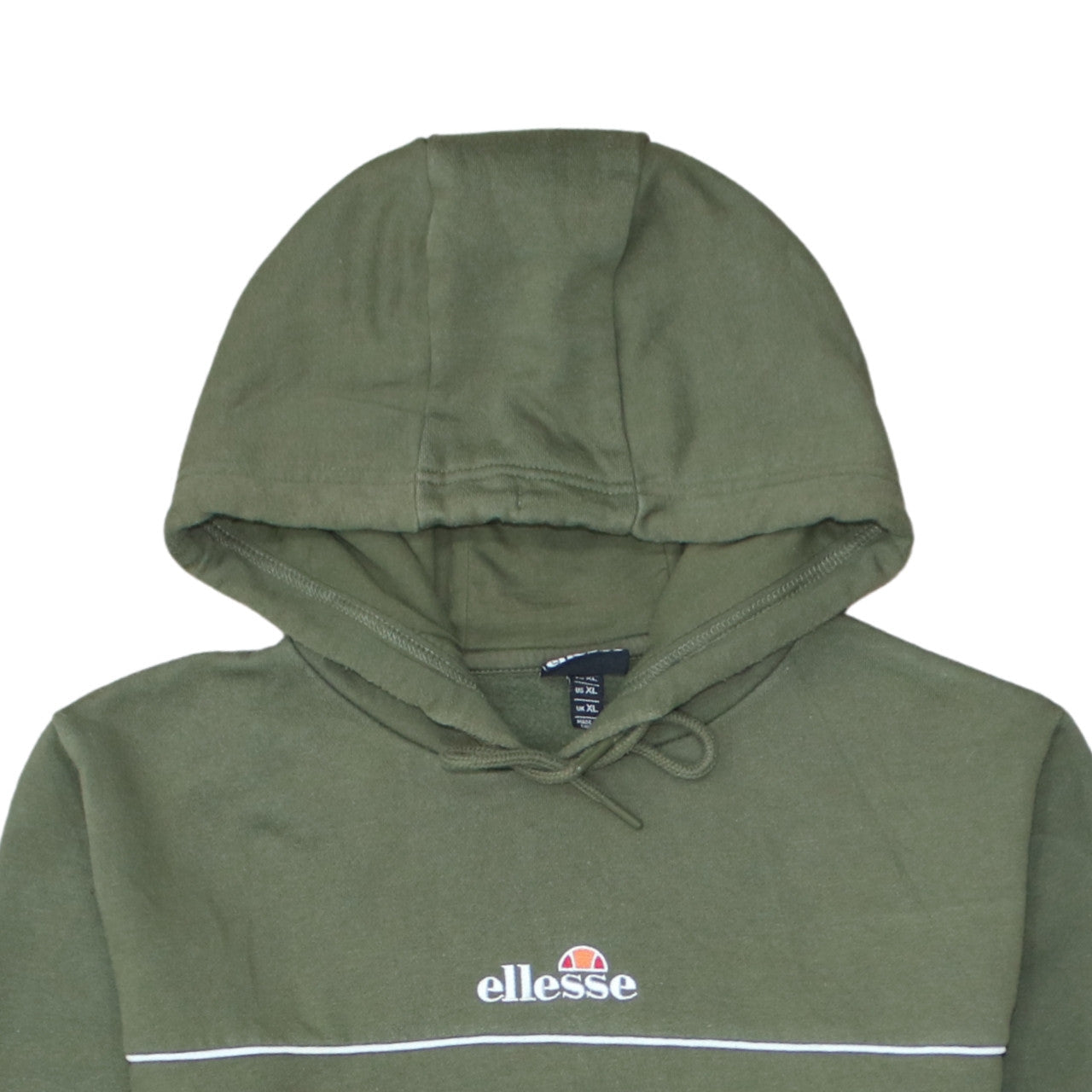 Ellesse Men's Green Pullover Hoodie XL Logo Fleece Sweatshirt