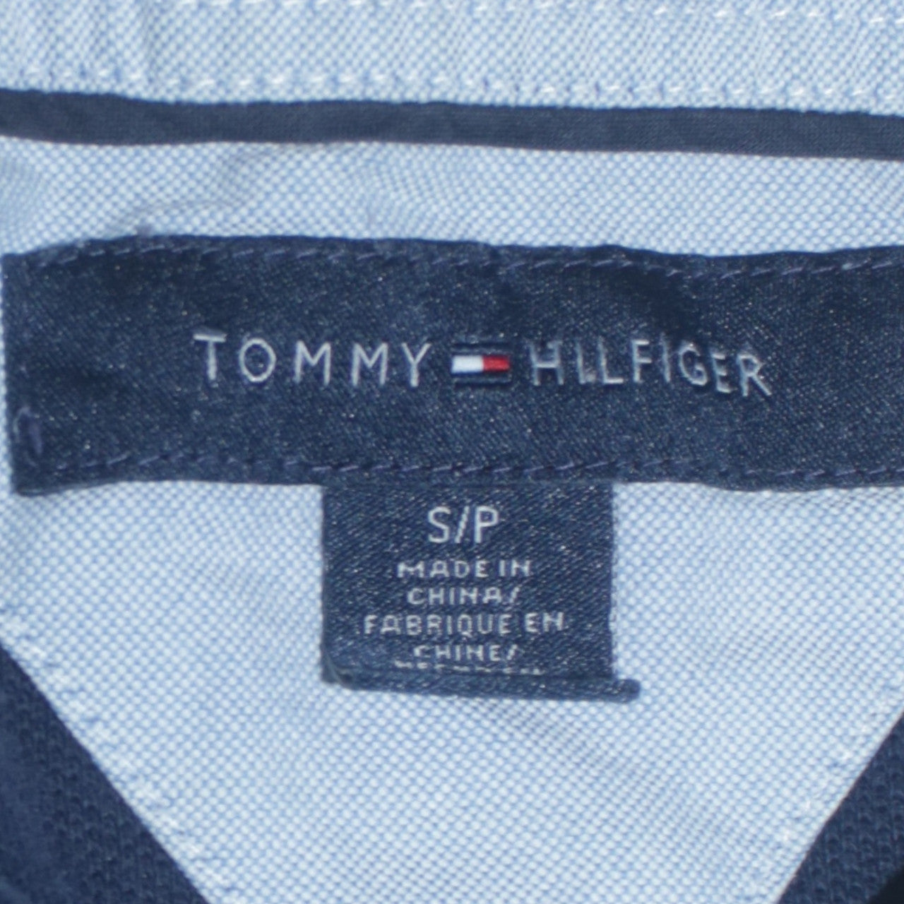 Tommy Hilfiger Men Blue Classic Fit Cotton Polo Shirt Size S