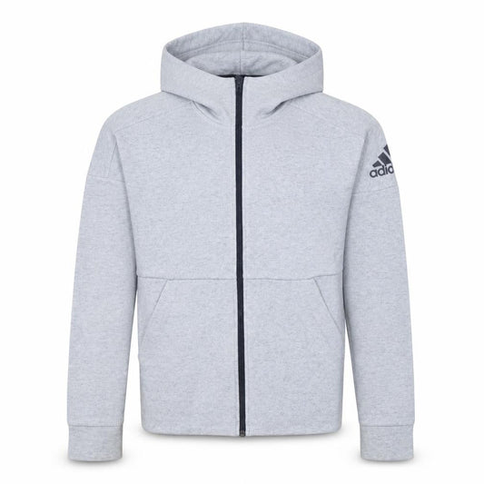 Adidas Men's Grey XS Full Zip Hooded Sweatshirt