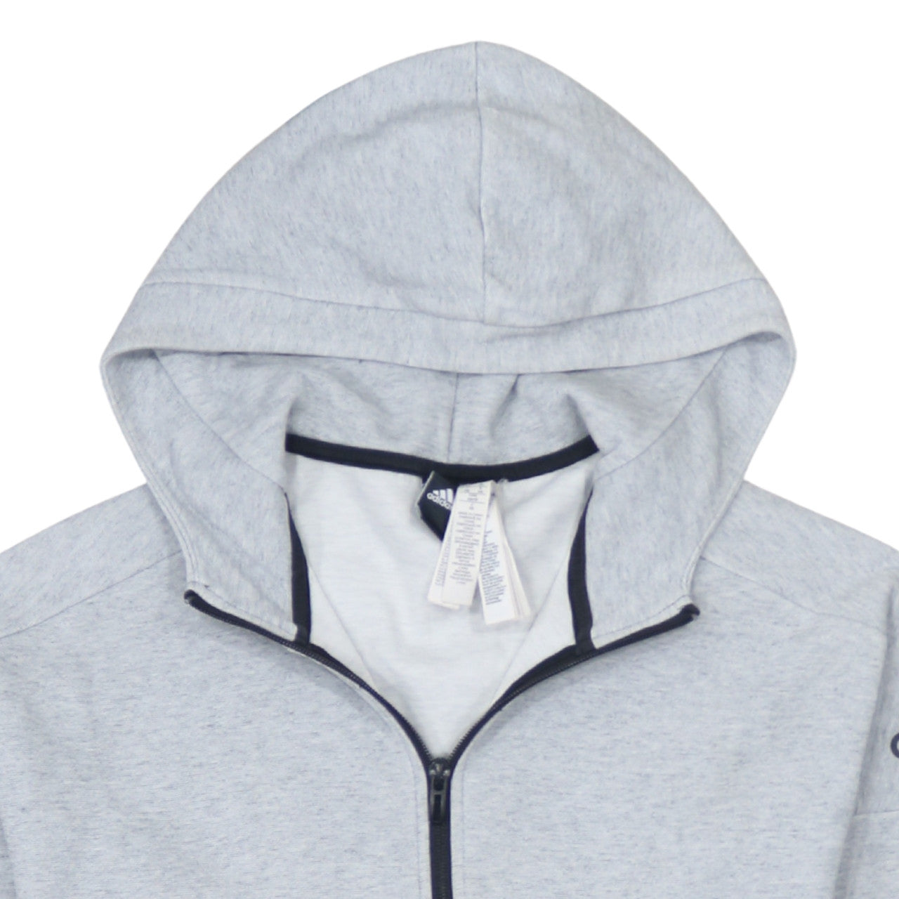Adidas Men's Grey XS Full Zip Hooded Sweatshirt