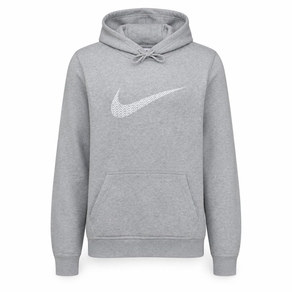 Nike Men's Grey Pullover Hoodie Small Logo Sports Sweatshirt