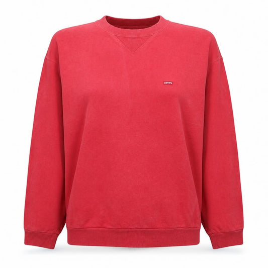 Levi's Womens Red Crew Neck Pullover Sweatshirt Size M Cotton