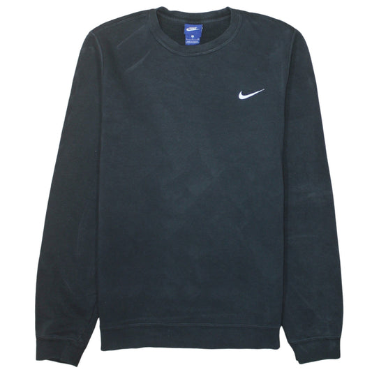 Nike Men's Black Small Crew Neck Pullover Fleece Sweatshirt
