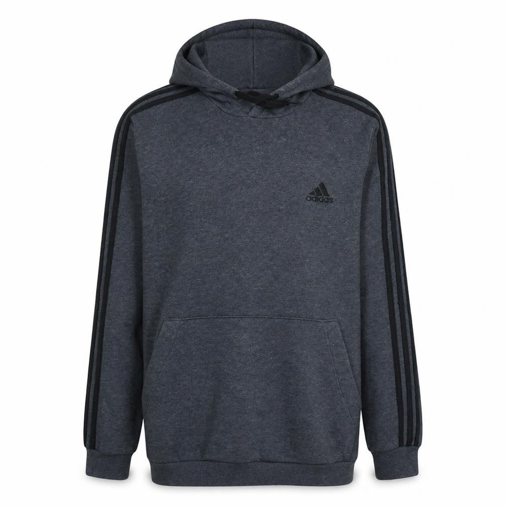 Adidas Men's Grey Pullover Hoodie L Regular Fit Sports Fleece