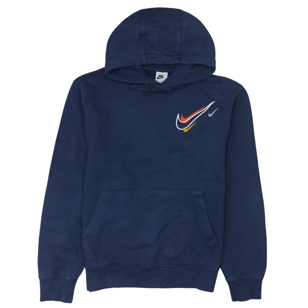 Nike Men's Blue Pullover Hoodie XS Graphic Logo Fleece