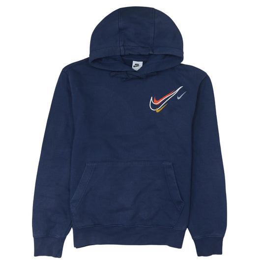 Nike Men's Blue Pullover Hoodie XS Graphic Logo Fleece