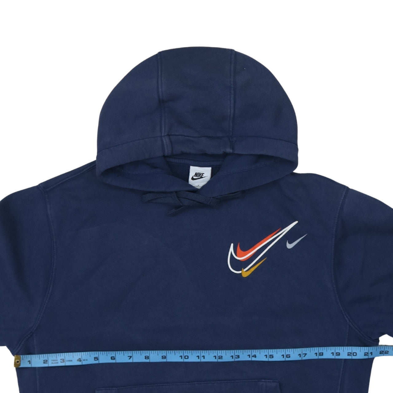 Nike Men's Blue Pullover Hoodie XS Graphic Logo Fleece