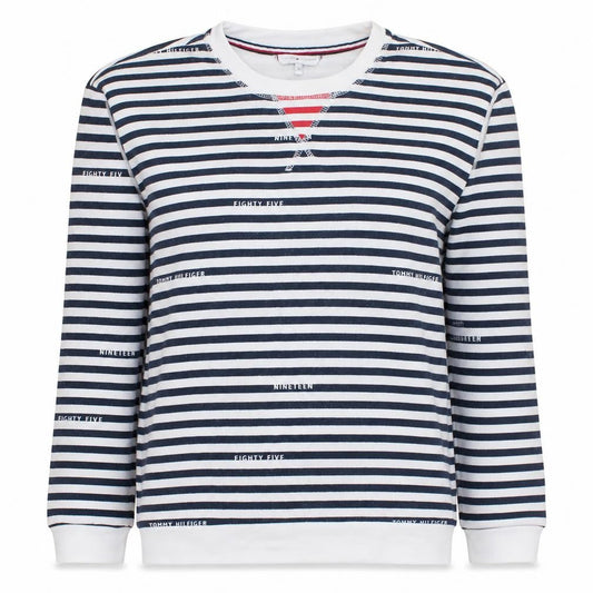 Tommy Hilfiger Women's Navy Stripe XS Pullover Sweatshirt