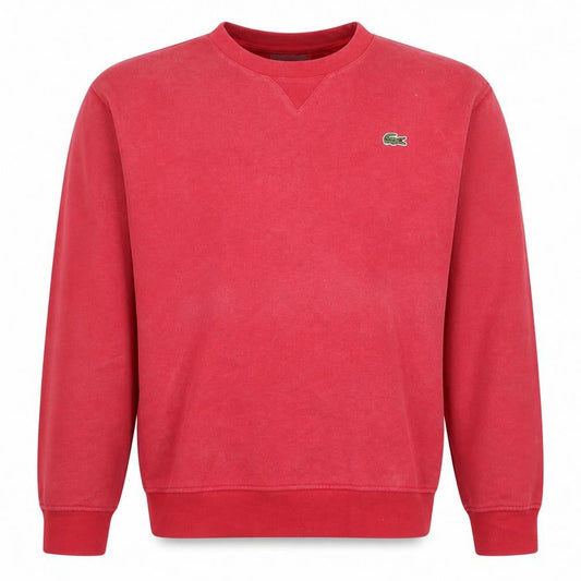 Lacoste Men's Red Regular Fit Crew Neck Sweatshirt Size M