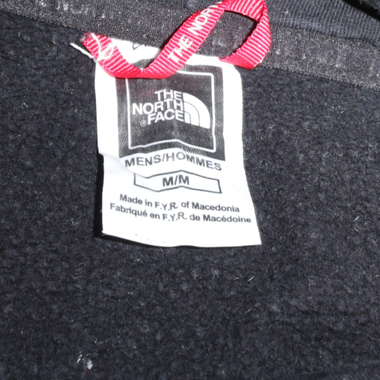 The North Face Men's Black Pullover Hoodie M Fleece Logo Sweatshirt