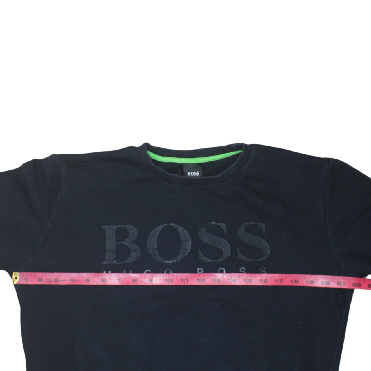 Hugo Boss Men's Black Logo Crew Neck Pullover Sweatshirt Size L
