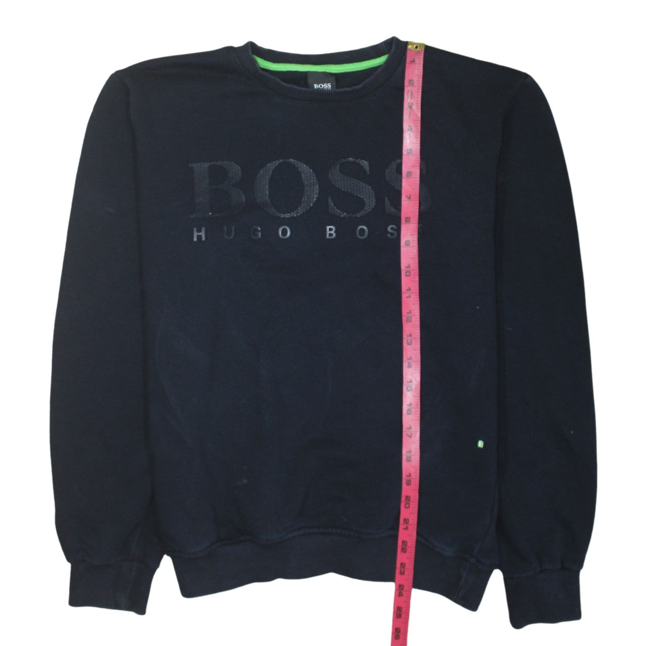 Hugo Boss Men's Black Logo Crew Neck Pullover Sweatshirt Size L