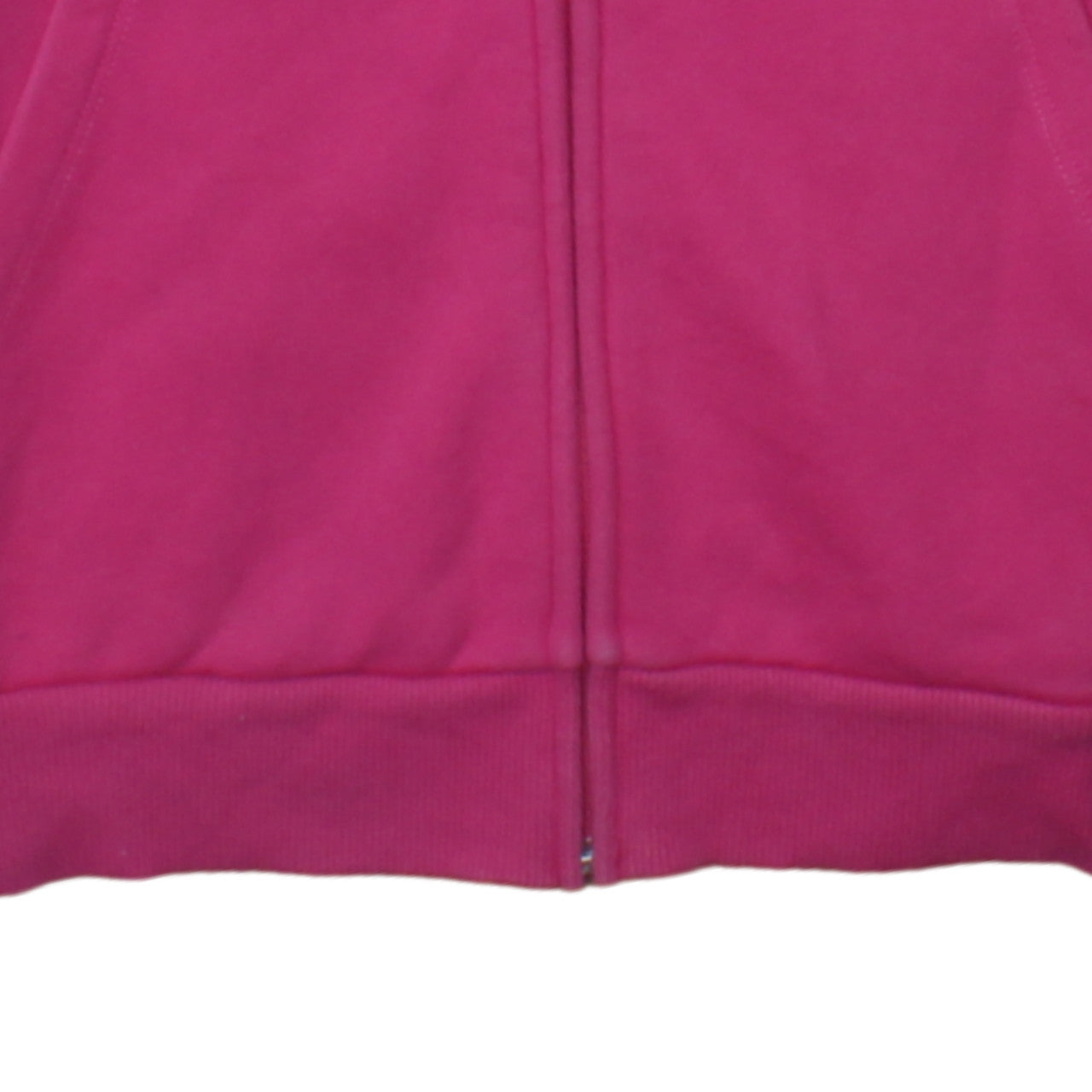 Puma Womens Pink Full Zip Hoodie Size 12 Medium Logo Hooded Sweatshirt