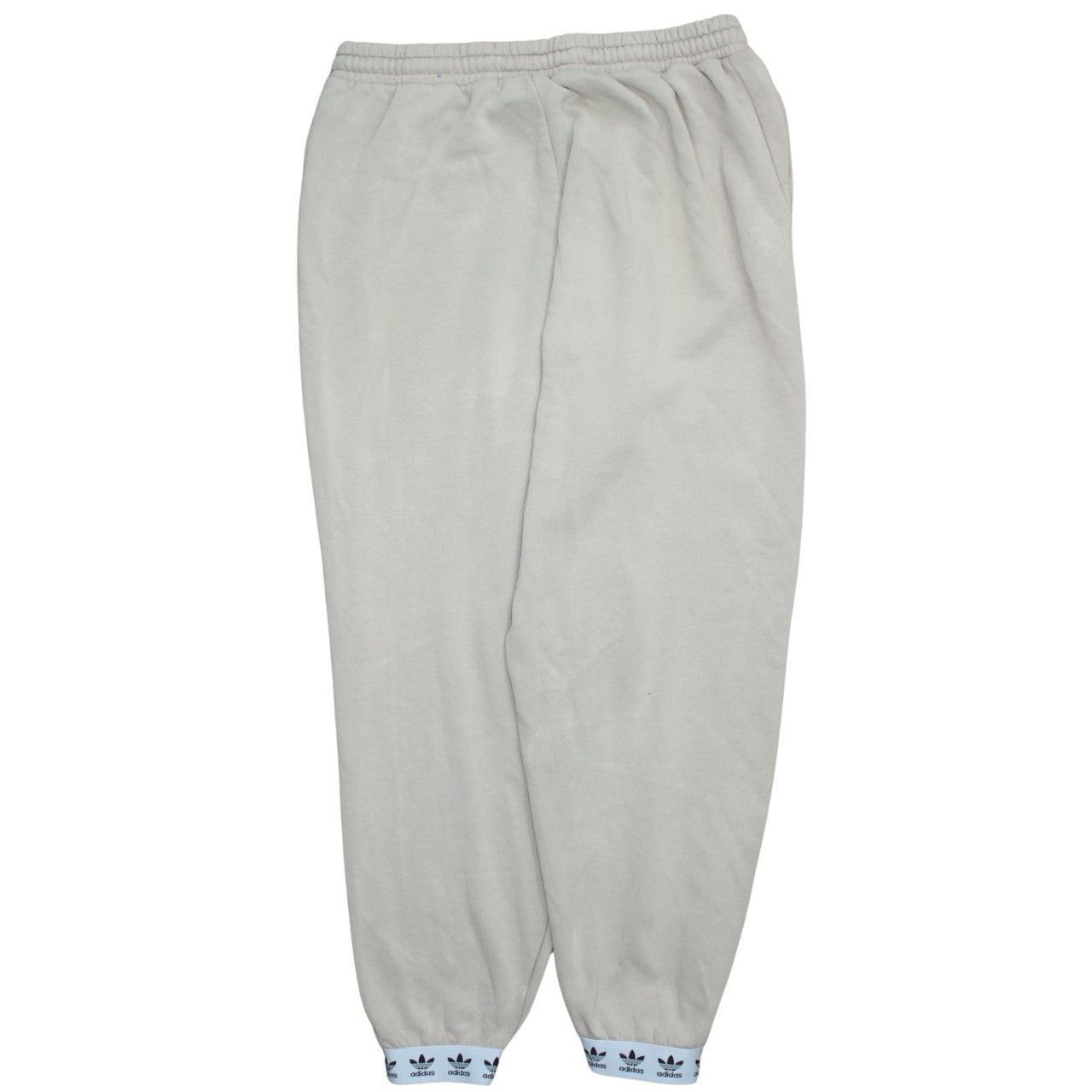 Adidas Womens Beige Sweatpants Joggers Size 16 Elastic Waist Lined Tapered