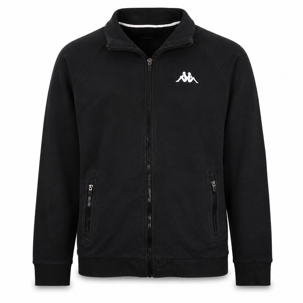 Kappa Boys Black XL Full Zip Fleece Sweatshirt with Logo