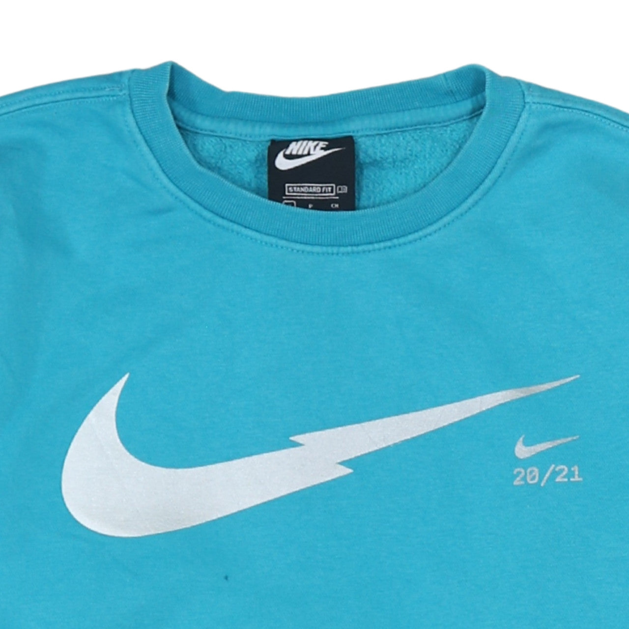 Nike Women’s Blue Crew Neck Pullover Sweatshirt Size S 80s Logo Style