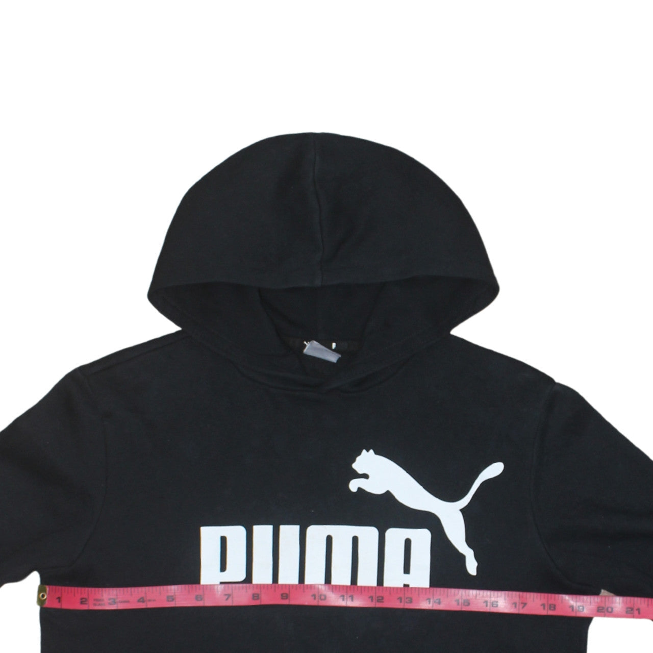 Puma Boys Black Pullover Hoodie Size 15-16 Years Classic Logo Sweatshirt