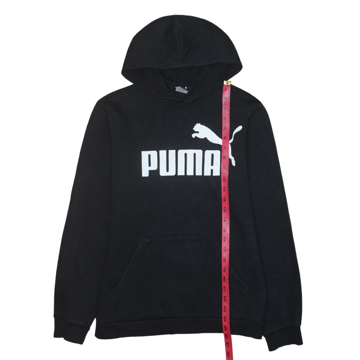 Puma Boys Black Pullover Hoodie Size 15-16 Years Classic Logo Sweatshirt