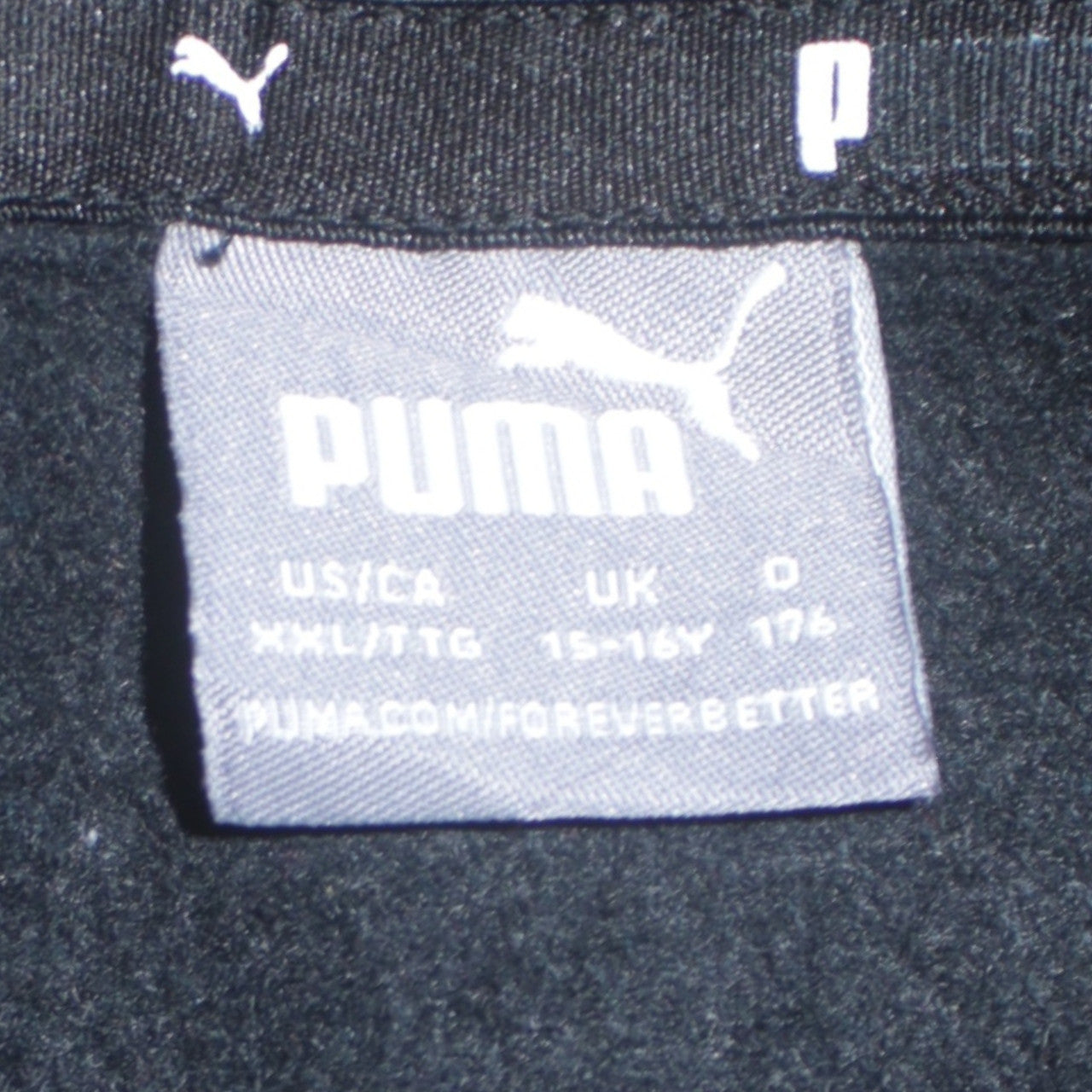Puma Boys Black Pullover Hoodie Size 15-16 Years Classic Logo Sweatshirt
