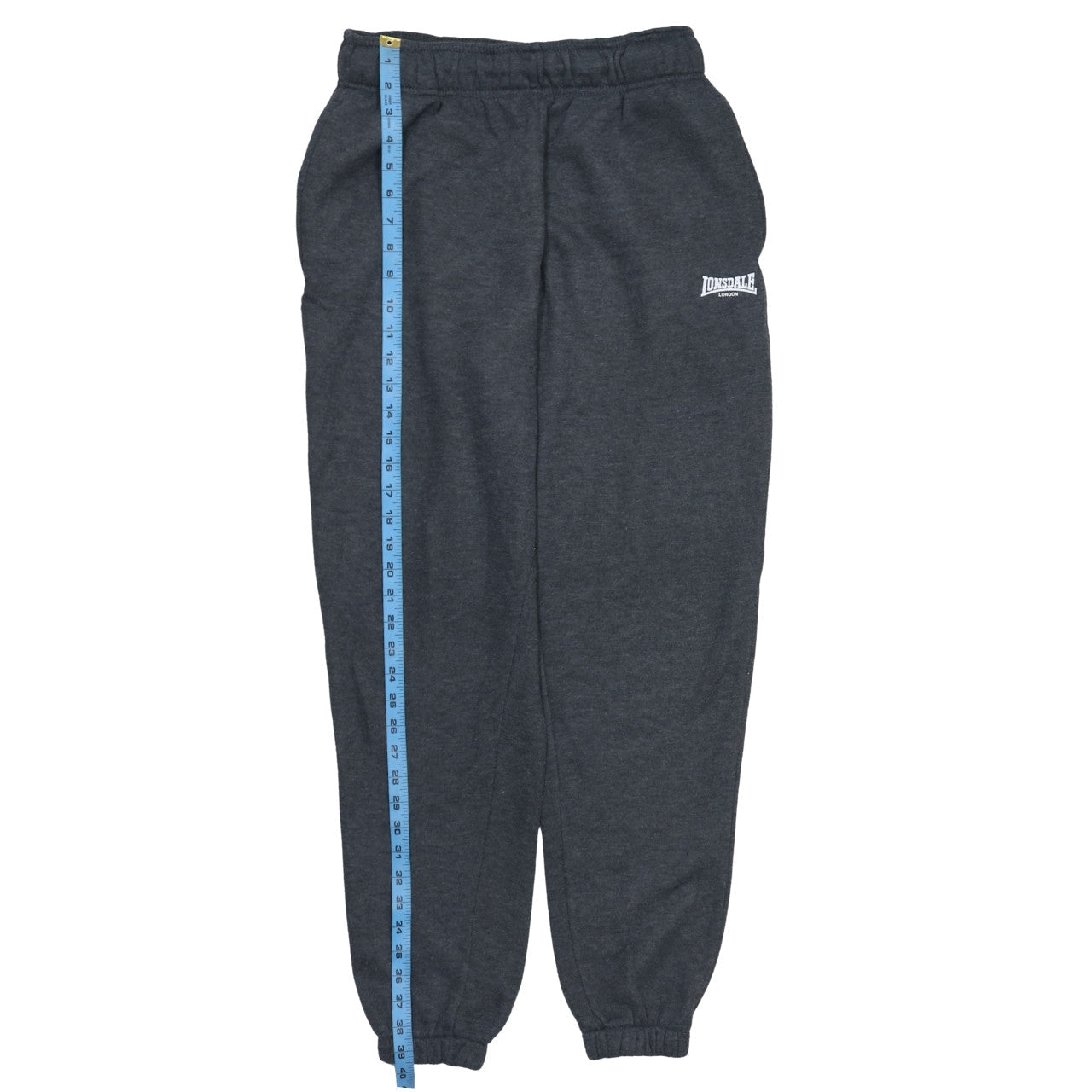 Lonsdale Men Grey Sweatpants S Regular Fit Elastic Waist Fleece