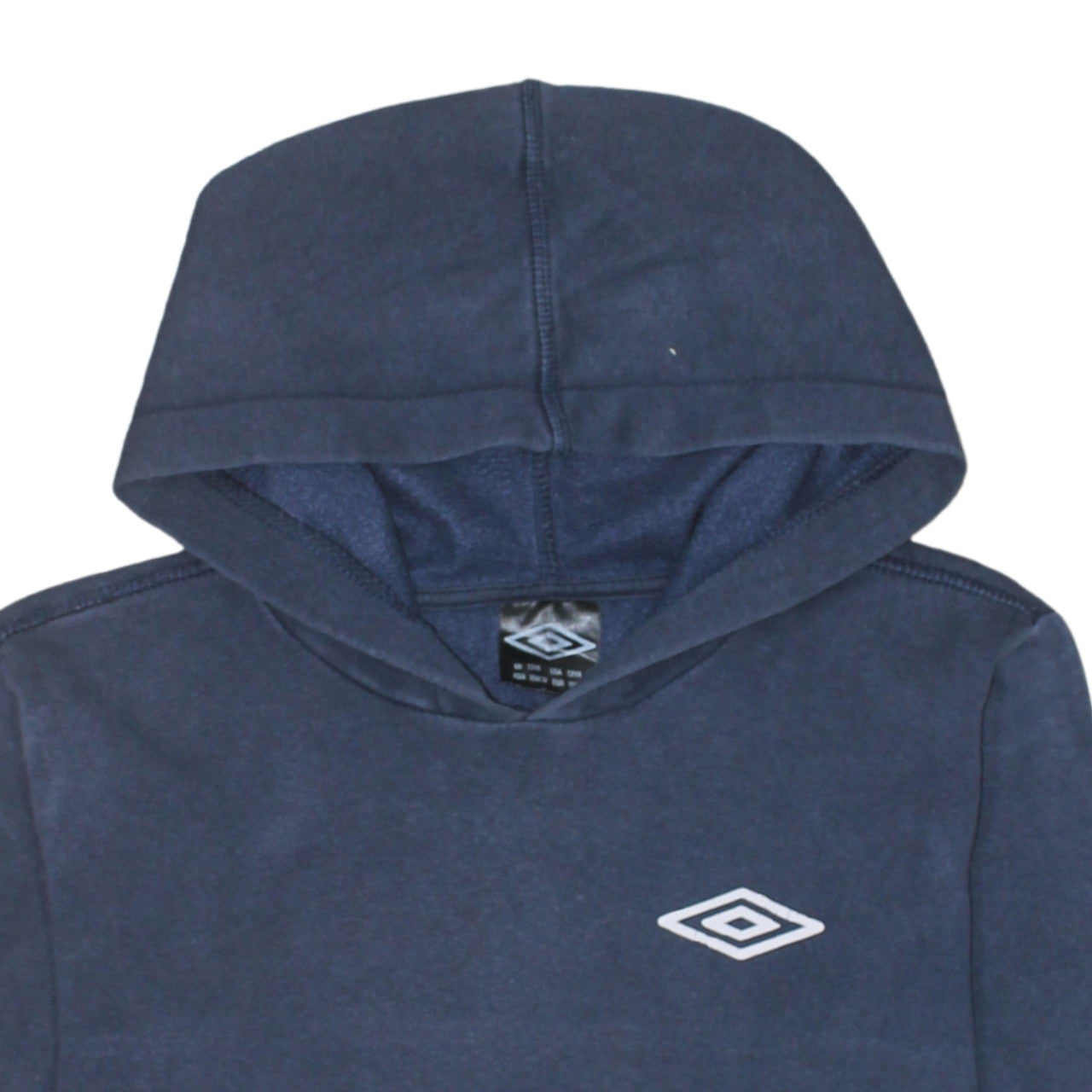 Umbro Boys Navy Blue Pullover Hoodie 13 Years - Classic Fleece Sweatshirt
