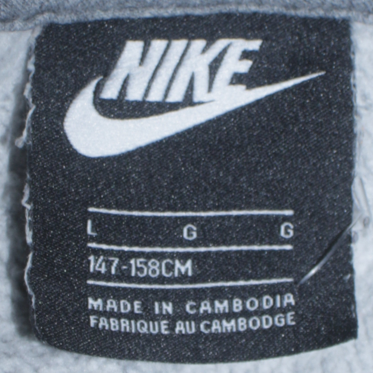 Nike Boys Grey Pullover Hoodie Size L 147-158cm Cotton Blend