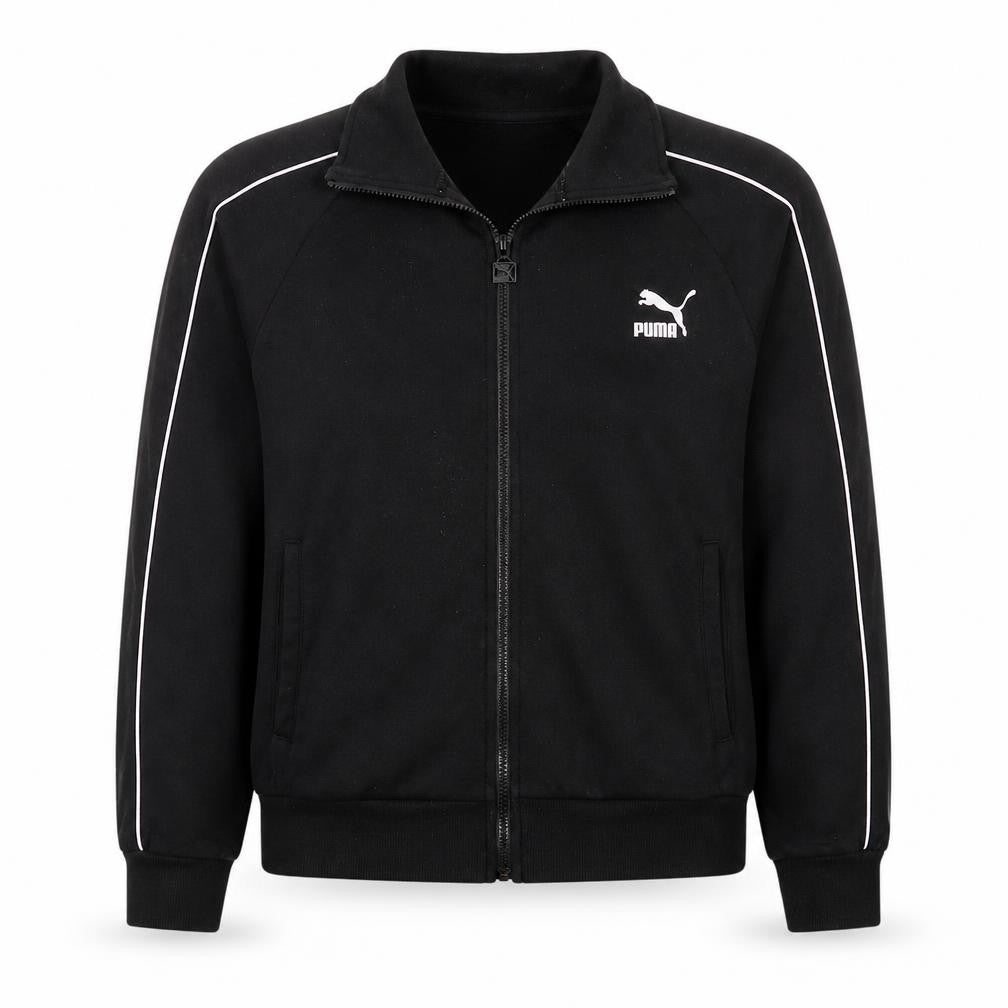Puma Women's Black XL Full Zip Logo Sweatshirt Jacket