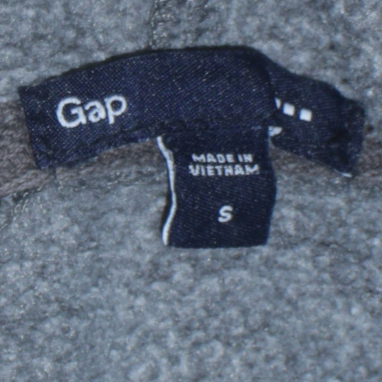GAP Women Grey Pullover Hoodie Small American Flag Logo Casual