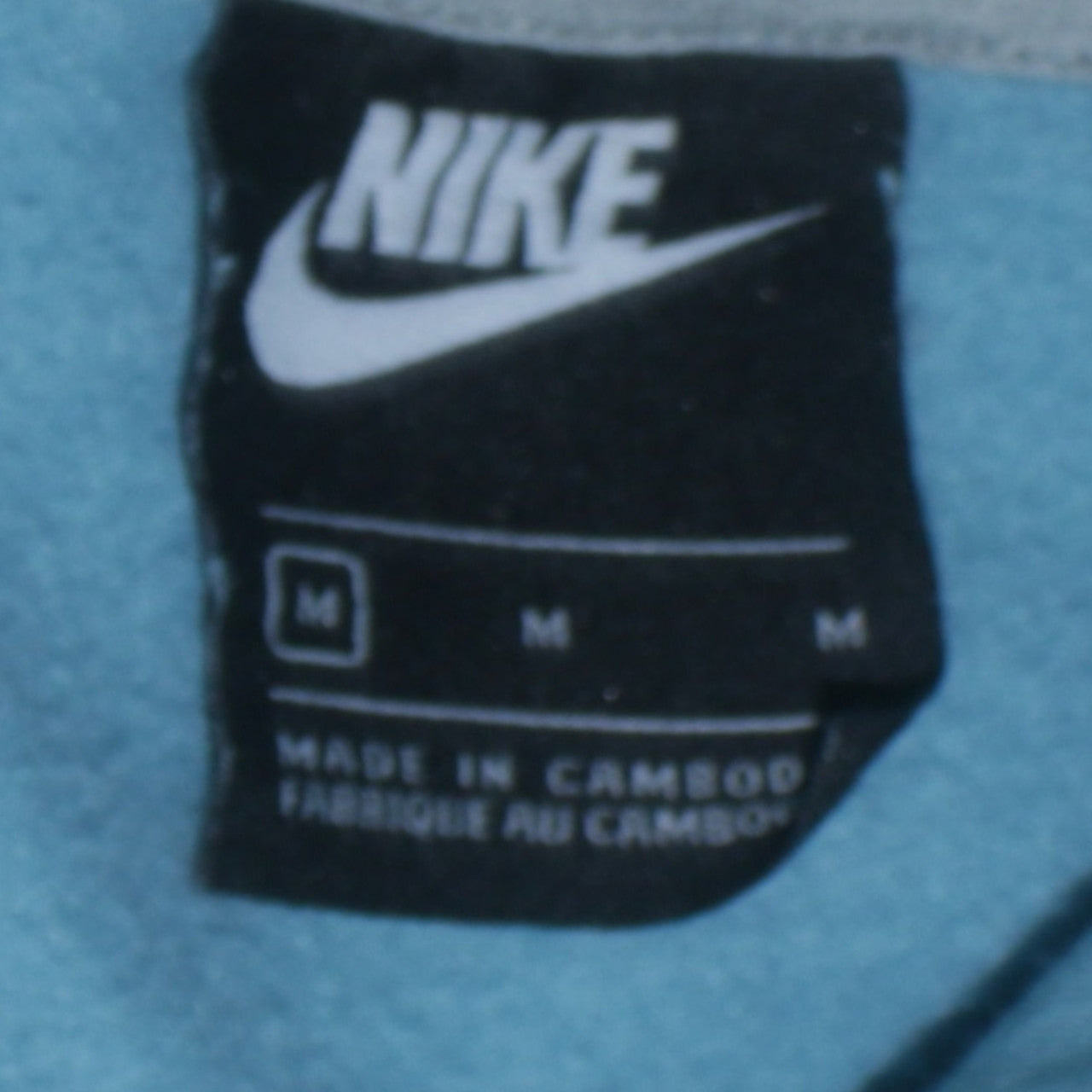 Nike Men Blue Pullover Hoodie Medium Fleece Sportswear