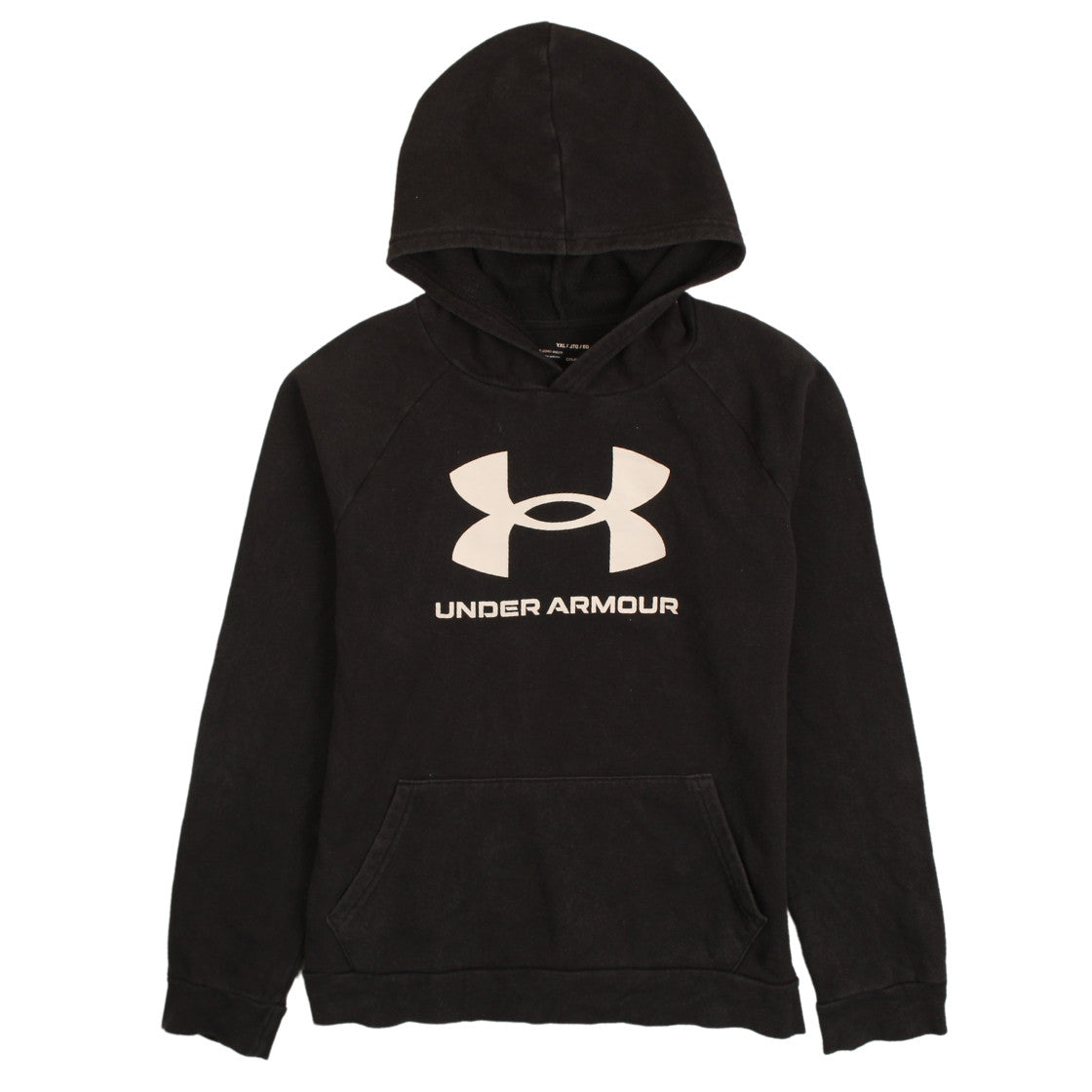 Under Armour Boys Black XL Pullover Hoodie with Logo Fleece ColdGear