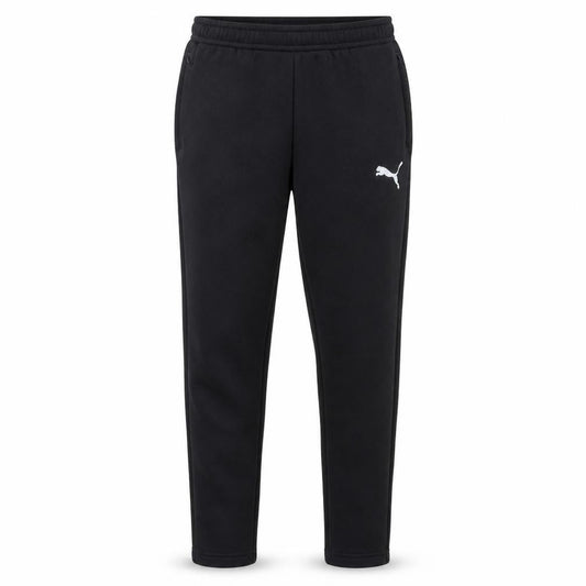Front view of Puma Men's Black Sweatpants, size S, Elastic Waist Joggers