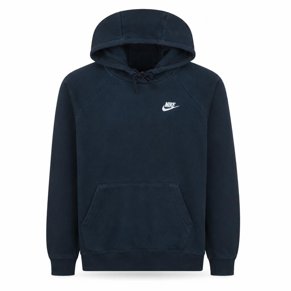 Nike Men's Blue Pullover Hoodie Small Fleece Logo Sweatshirt
