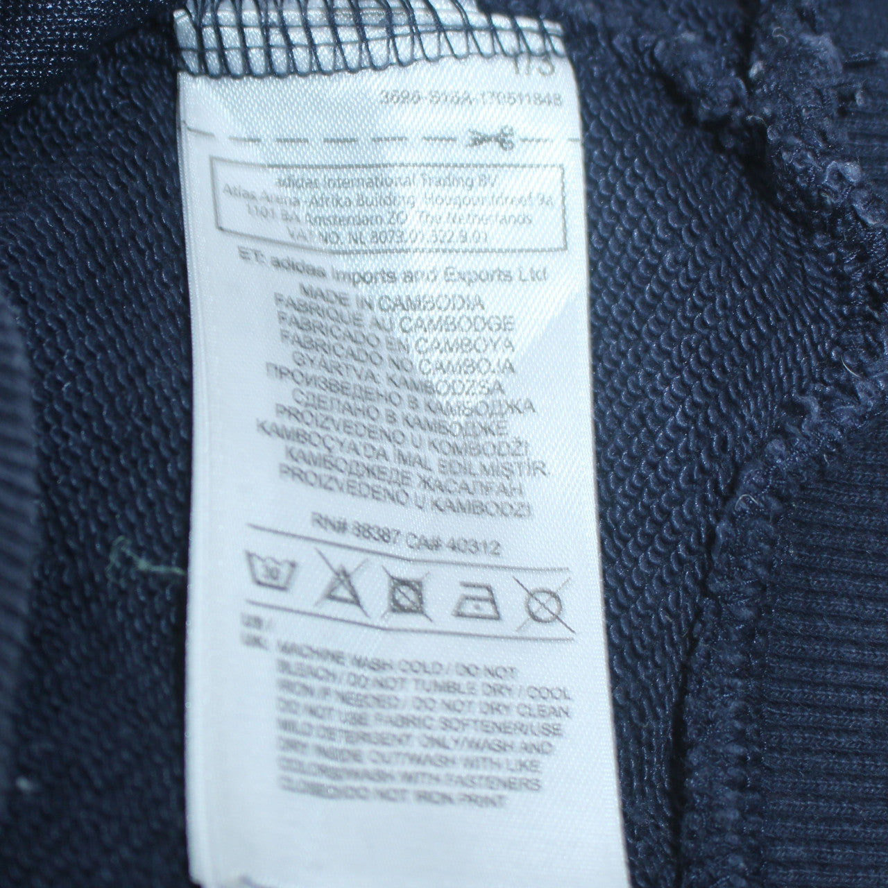 Adidas Womens Navy Blue Hoodie Size 6 1/2 Zip Pullover Sweatshirt