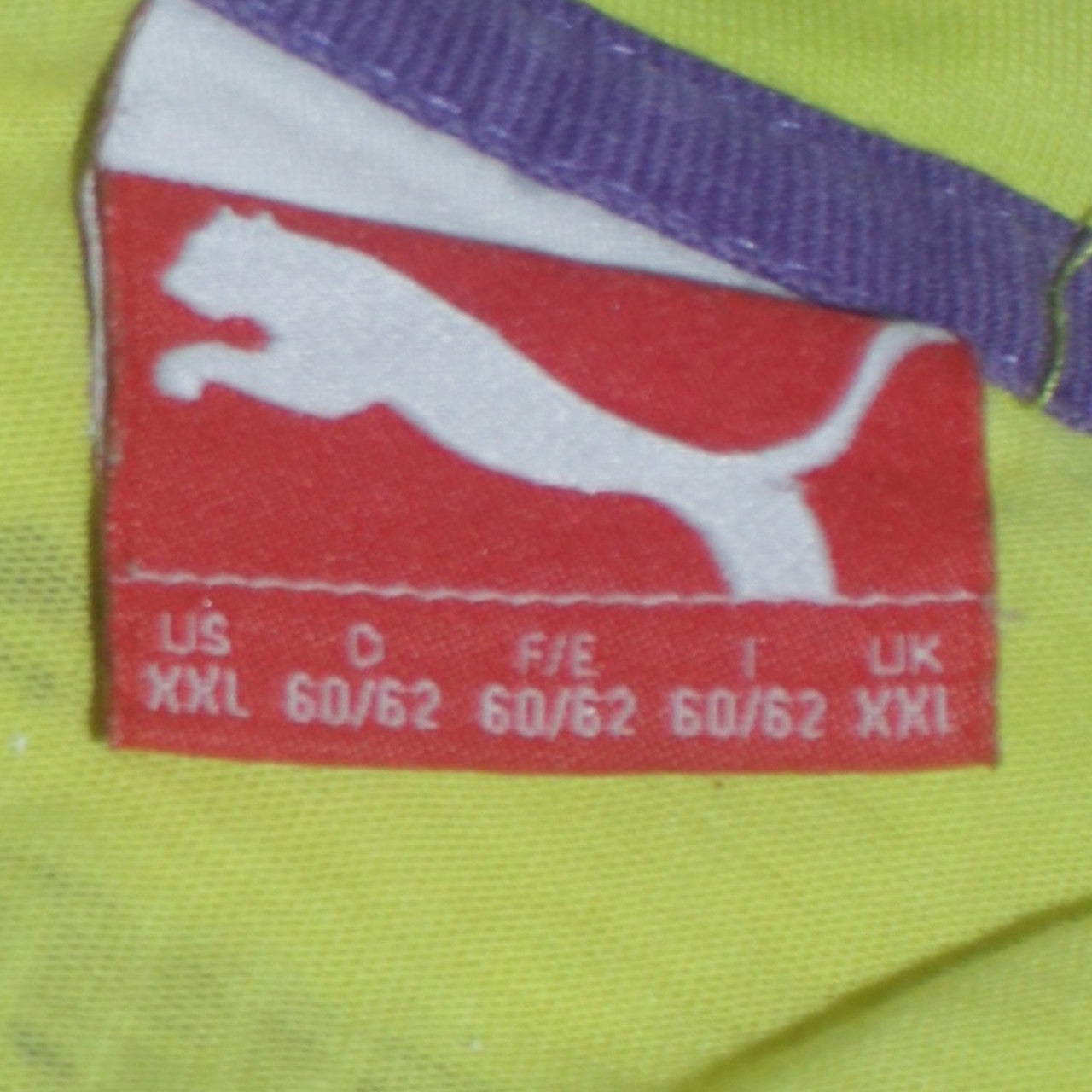 Puma Men's Yellow 2XL Sports Logo Short Sleeve T-Shirt